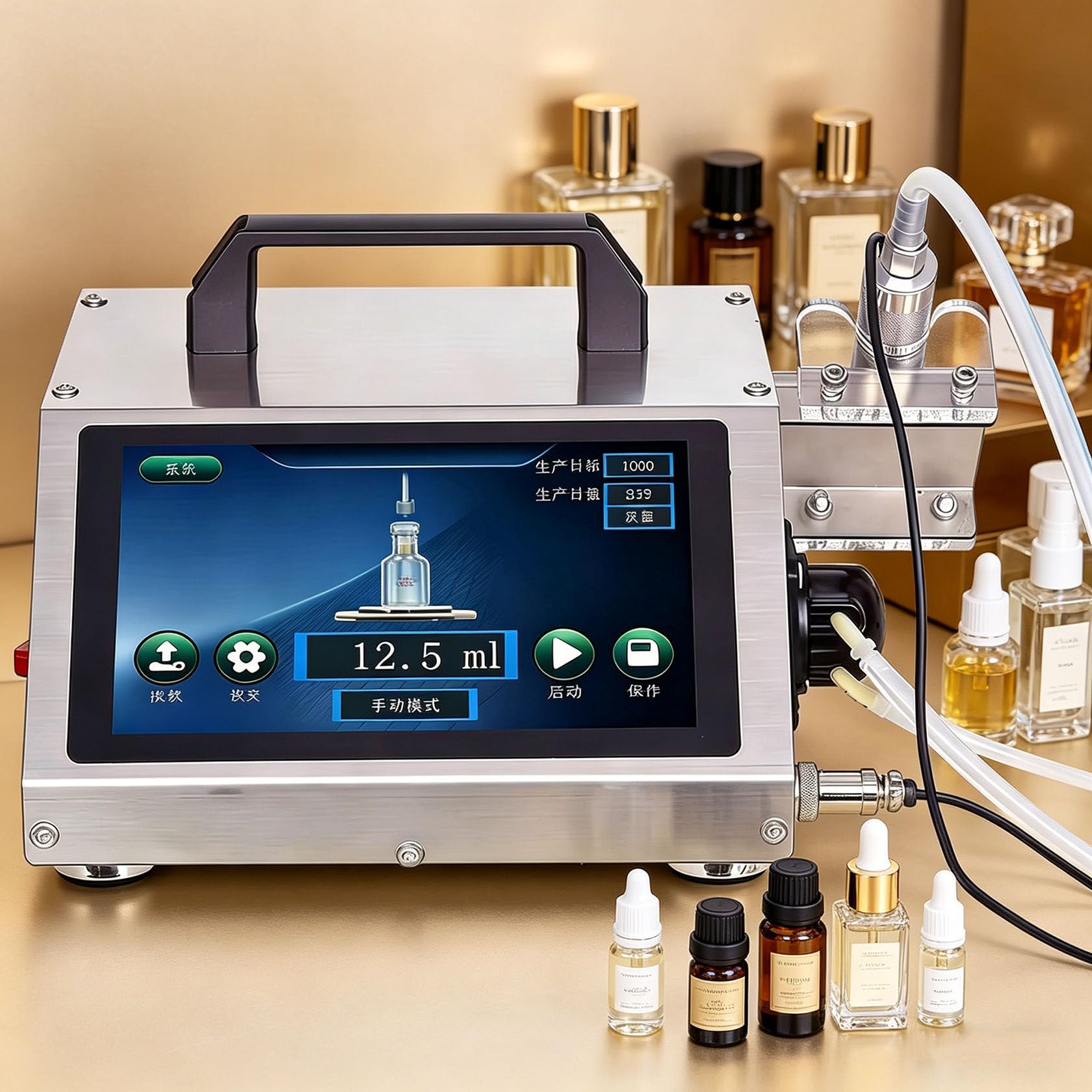 Liquid Filling Machine For Essential Oils, Liquid Filling Machine Peristaltic Pump Bottle,1-100ml Small Bottle Filling Machine, With Precision Needle Nozzle And Lcd Control,For Perfume Anti HD1380