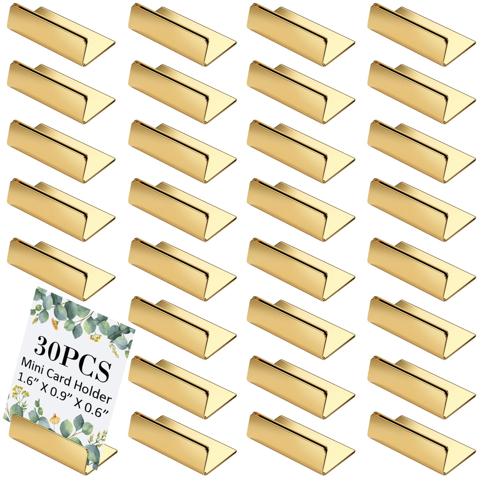 30 Pcs Table Number Holders Gold Glossy Finish