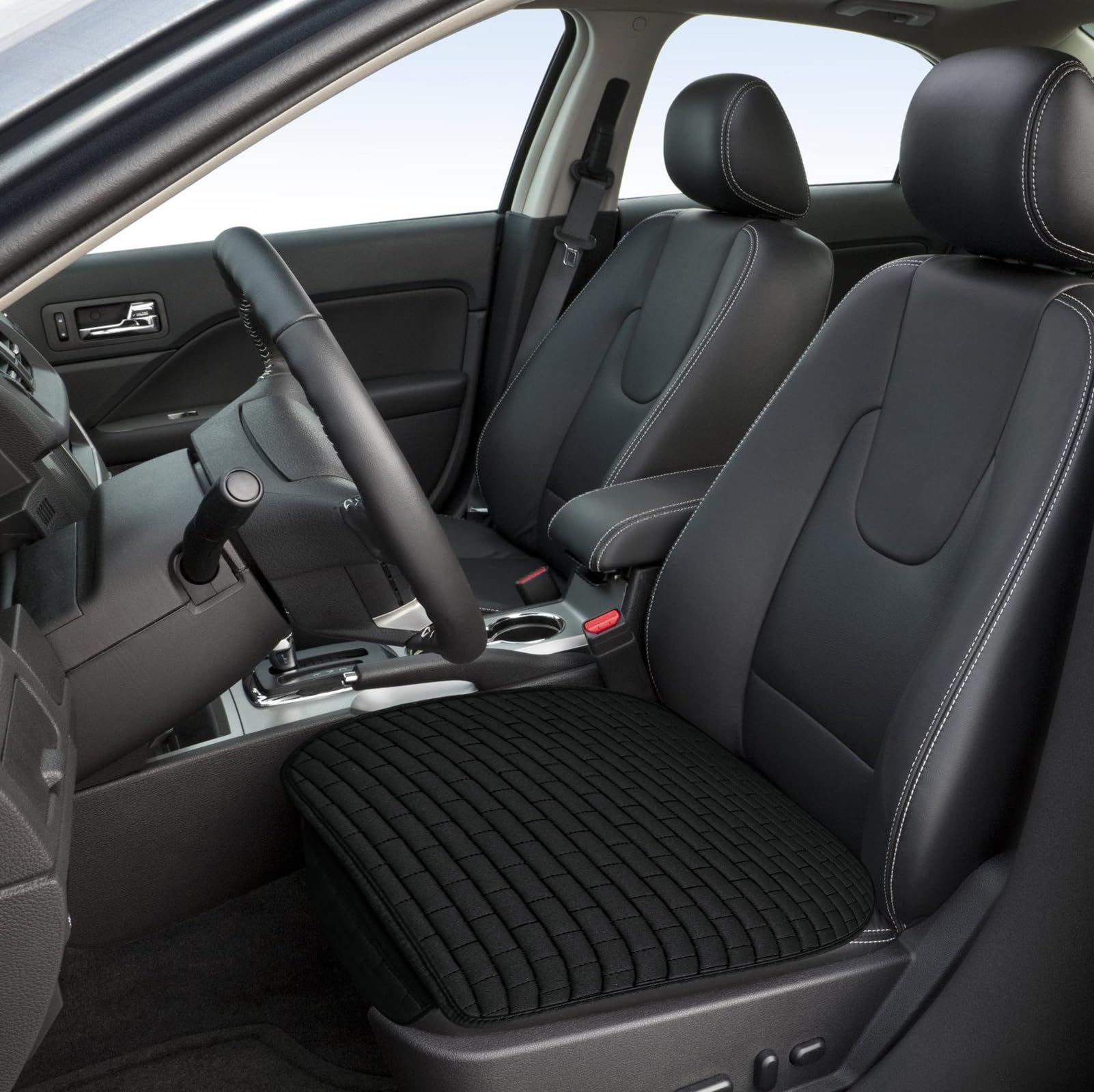 Cojines Coche Asientos Delanteros: Cojín Protector De Asiento De Lino Delantero, Cojines Coche Asientos Delanteros, Cojines de Asiento Delantero Antideslizante, Funda Asiento Delantero Coche