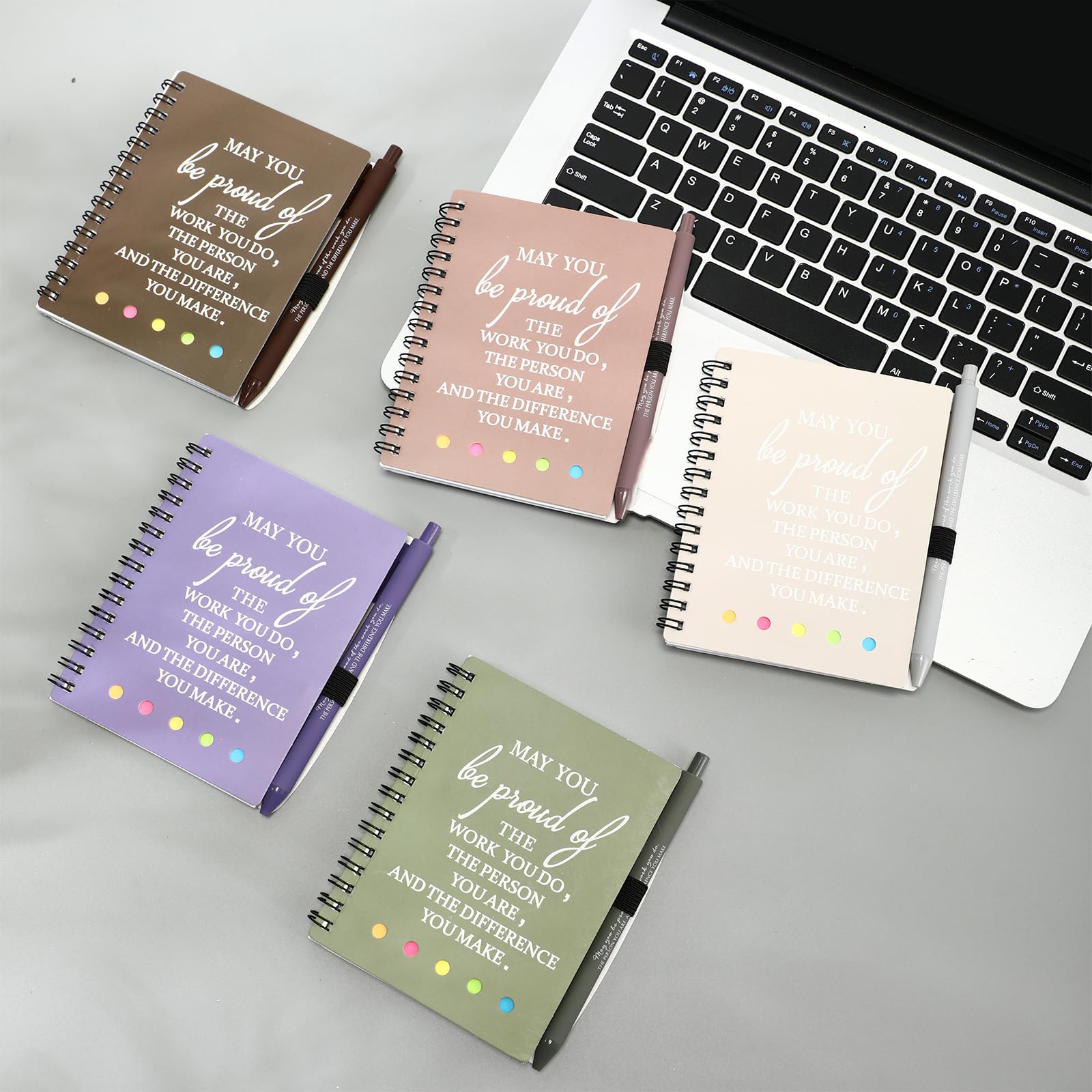 Resurhang Set da 48 pezzi/24 regali di apprezzamento per insegnanti, regalo di ringraziamento per insegnanti, quaderni A6, diari ispiratori, penne regalo di apprezzamento per insegnanti, squadra