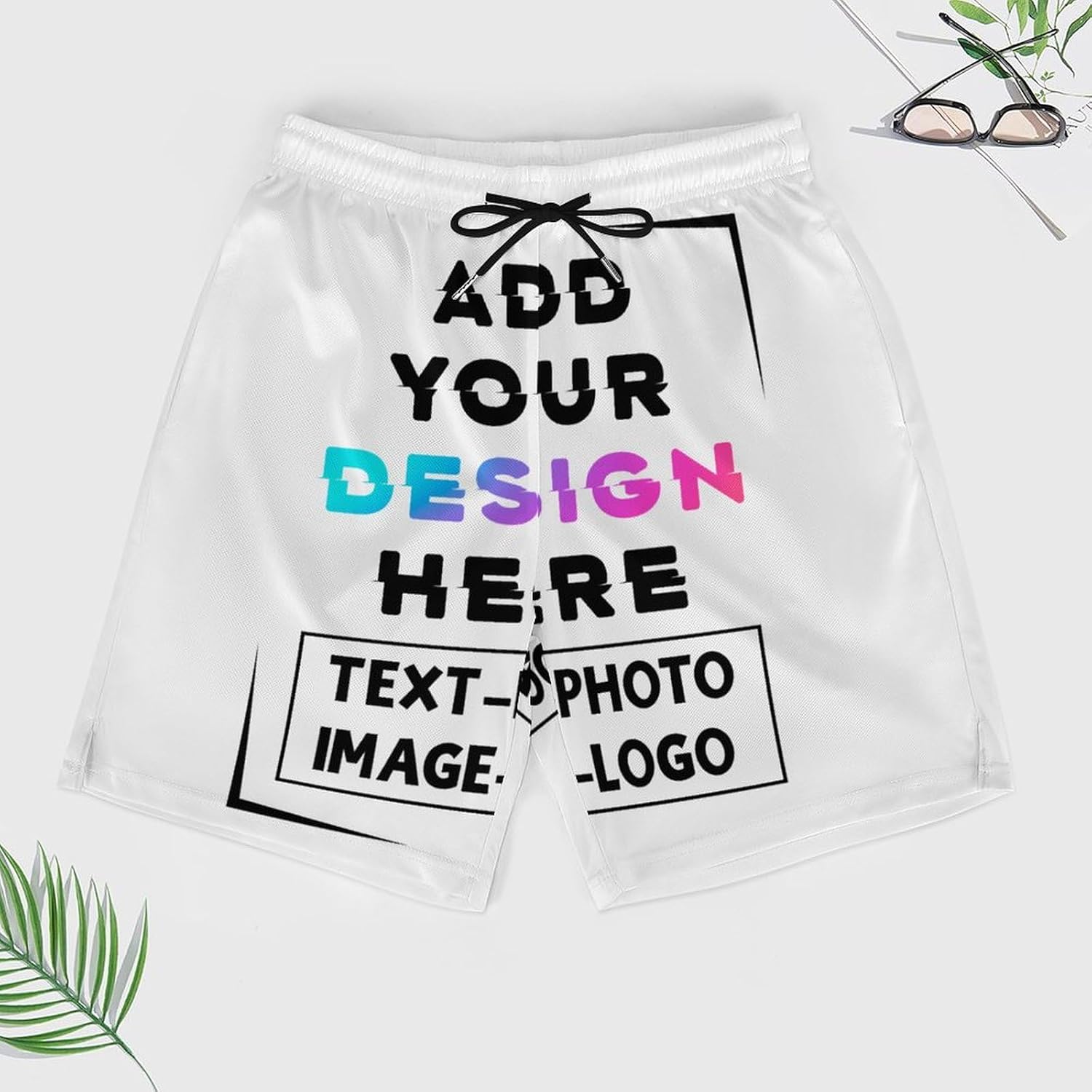 Custom Male Boys Men's Beach Compression Liner Shorts Add Your Own Image and Text Design Personalized Gifts