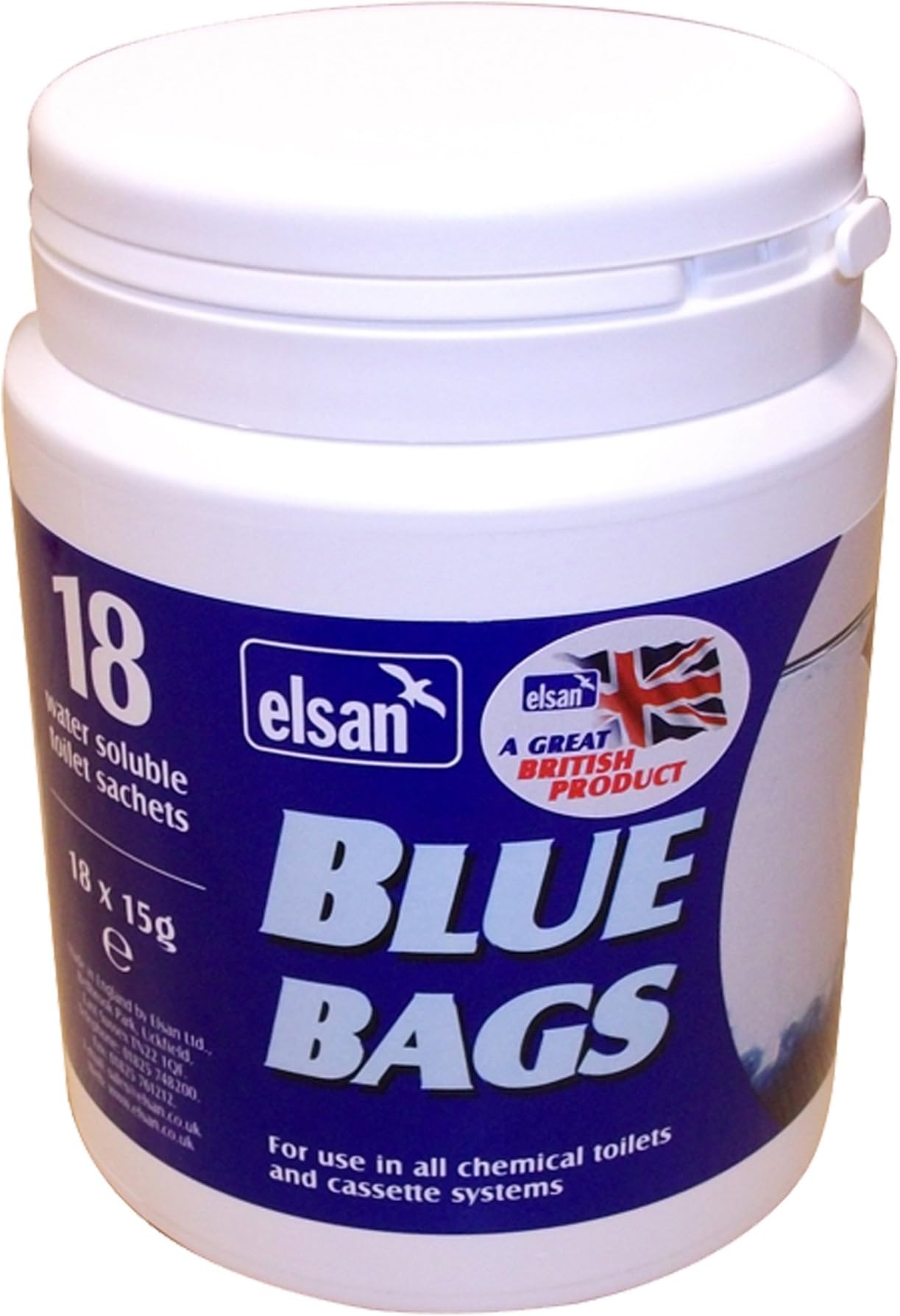 Chemical Caravan Toilet Blue Bags Motorhome Camping 18 Sachets