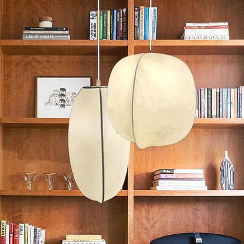 Miniatura 6 de Lámpara colgante de estilo japonés retro, lámpara colgante de barra LED, lámpara colgante de gusano de seda, lámpara de capullo, linterna de cabeza