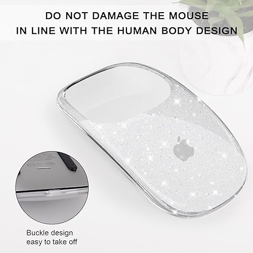 Miniatura 3 de B BELK Funda compatible con Apple Magic Mouse 1 y 2, funda rígida de plástico transparente ultrafina para Magic Mouse, 3 capas resistente a caídas y