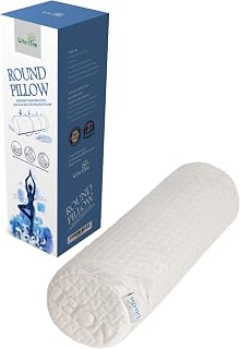 Memory Foam Neck Roll Cervical Pillow - 18x6 Inch Bolster for Neck, Back, Lumbar & Knee Support with Washable Cover