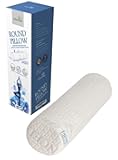 LitoTree Comfort Memory Foam Neck Roll and Cervical Bolster Round Pillow with Removable Washable Soft Cover for Spine and Neck Back Lumbar Leg Vertebra Support (18x6 inch Pillow)