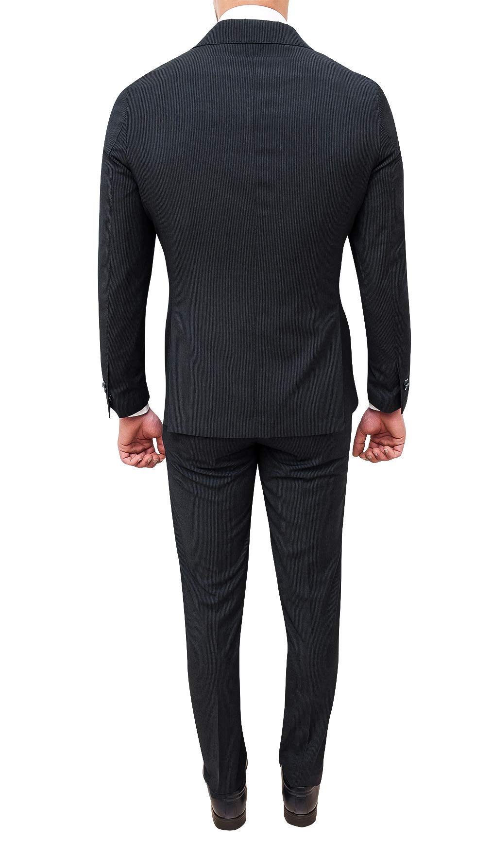 Evoga Abito Completo Uomo Sartoriale a Righe Vestito gessato Elegante Cerimonia
