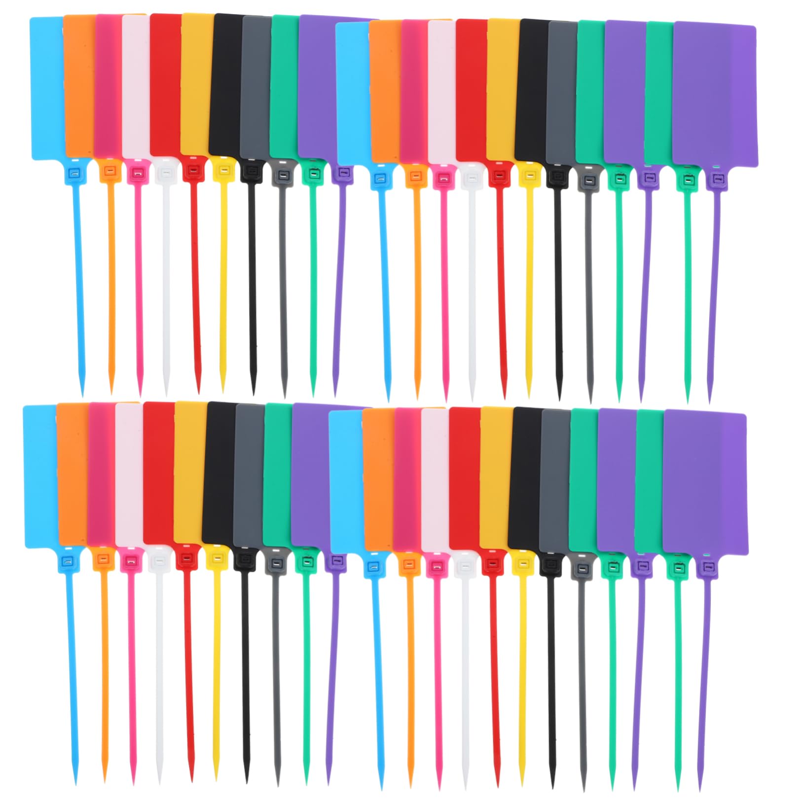 IMIKEYA 100pcs Mixed Color Logistics Tags Plastic Shipping Labels for Luggage Cable and Warehouse Use Easy Identification and Management of Goods for Shipping and Pricing