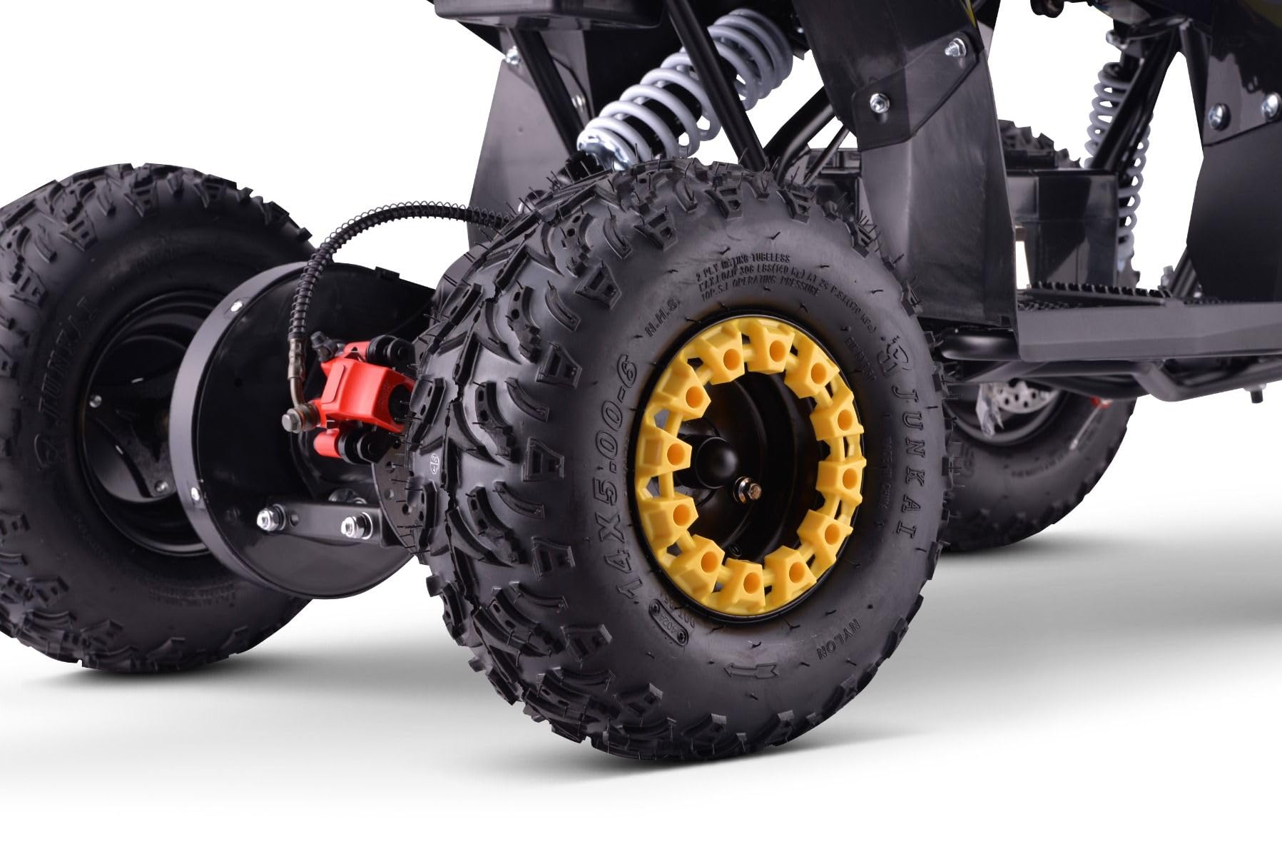 ATV eléctrico Quad para niños Spider Amarillo - 1000 W, Batería: 36 V (3 x 12 V/12 Ah), a partir de 5 años+