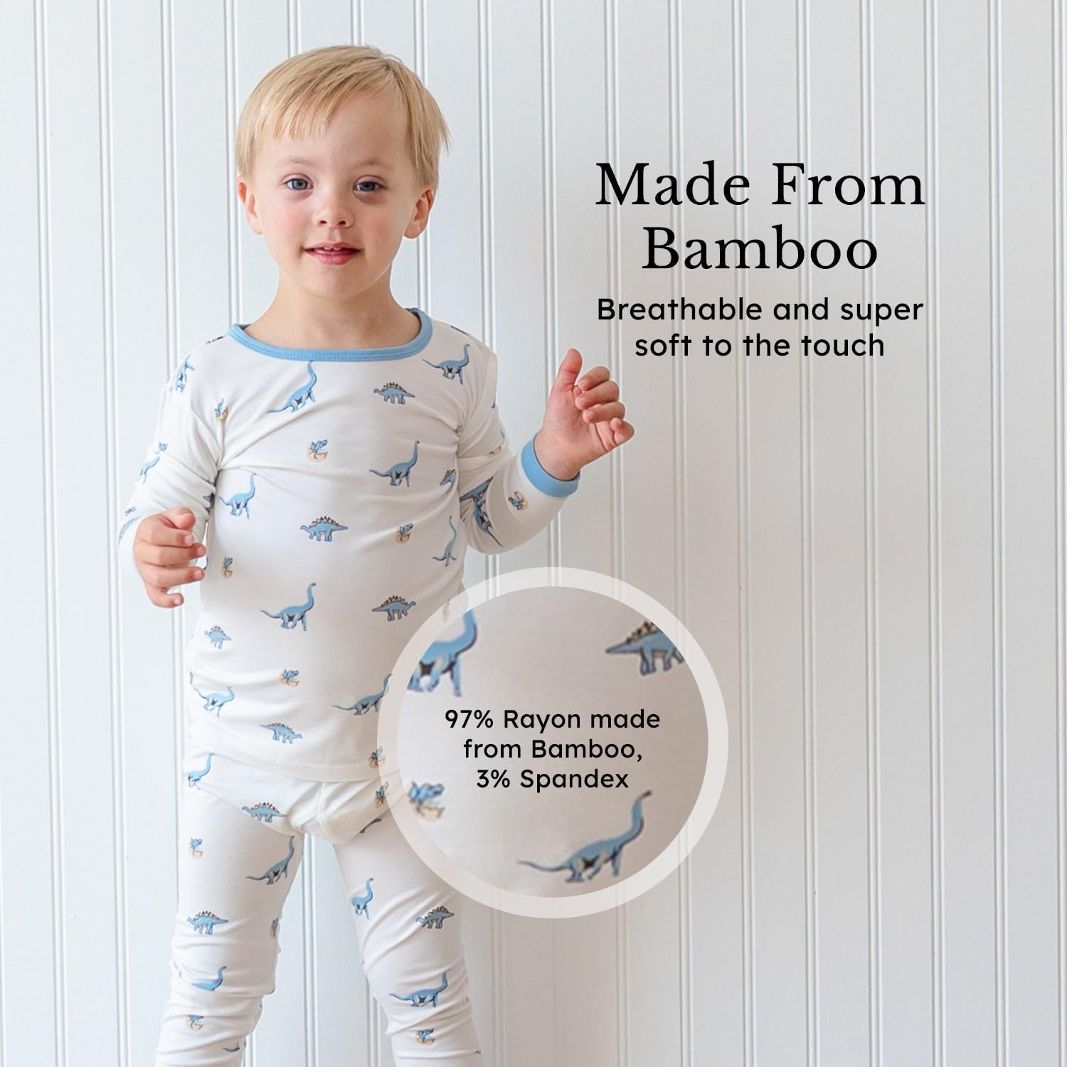 KYTE BABY Toddler Pajama Set - Pjs for Toddlers Made of Soft Bamboo Rayon Material - Image 2