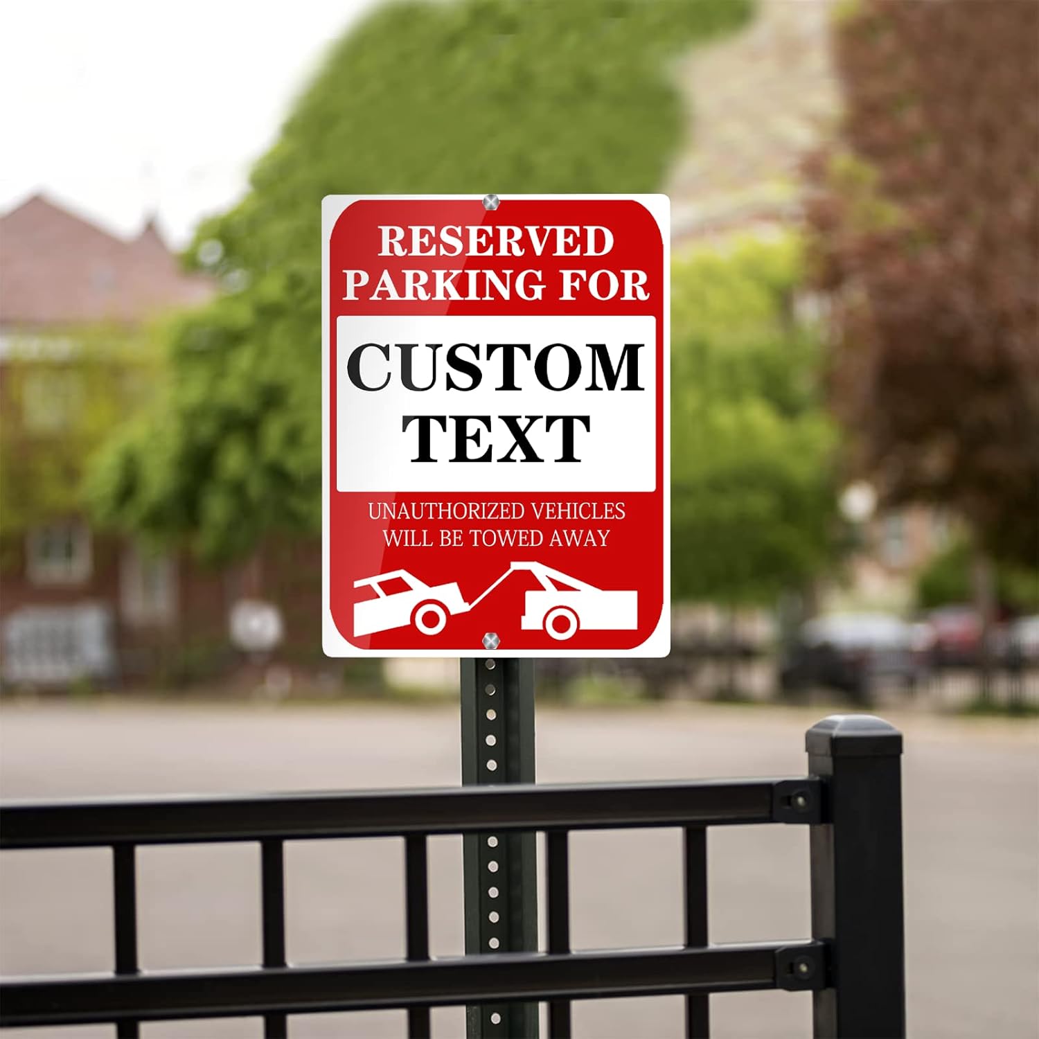 Custom Reserved Parking Sign,Personalized No Parking Outdoor Caution Signs,Rust-Free Aluminum Metal, 12 x 8In/16 x 12 In,Customized Metal Sign with Your Text Logo for Home Office Business Workplace
