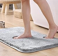 Vista 8 de Alfombras de baño peludas, súper absorbentes, antideslizantes, suaves, de felpa gruesa, lavables a máquina, alfombras de baño para baño, ducha
