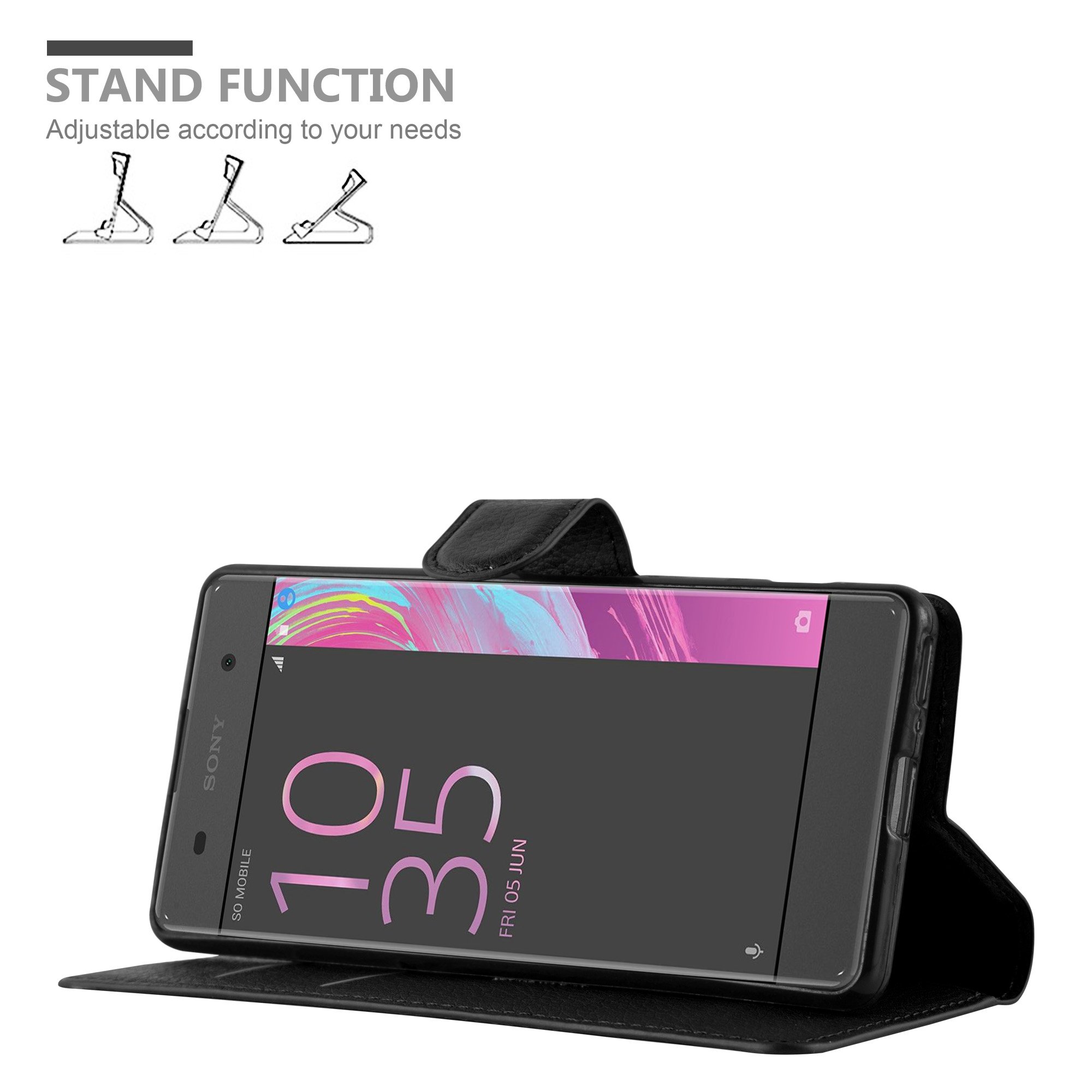 Custodia Libro Cadorabo Per Sony Xperia XA - Classy Oro Rosa, Portafoglio Con Vani Carte E Chiusura Magnetica, Cover Con Funzione Stand