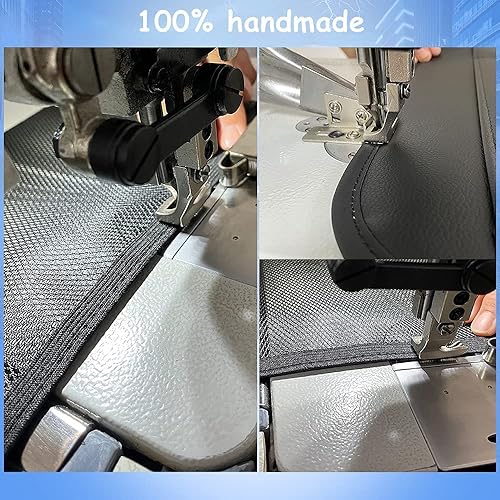 Miniatura 4 de SANMITTI Organizador de asiento trasero de automóvil, con soporte para tablet, piel sintética, protectores de respaldo de asiento de automóvil,