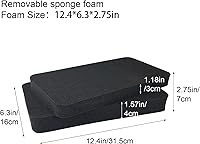 Vista 3 de Hard Storage Case with Customizable Foam Insert - Protective EVA Case for Cameras, Gaming Consoles, Precision Instruments and Stethoscopes