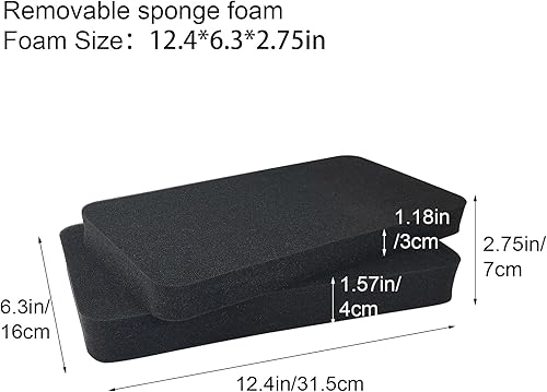 Miniatura 3 de Estuche rígido de almacenamiento con inserto de espuma personalizable, funda protectora de EVA para cámaras, consolas de juegos, instrumentos de