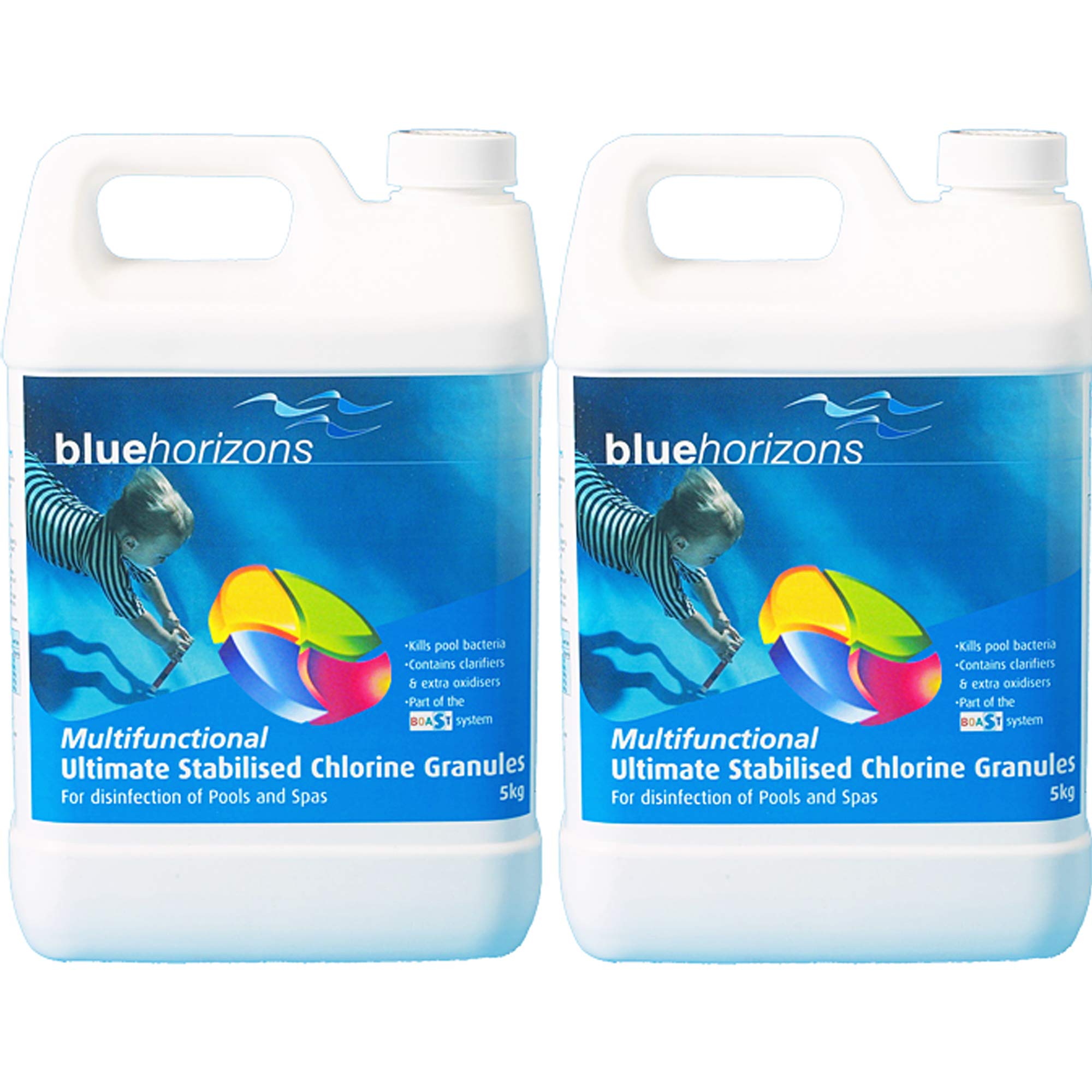 Blue Horizons Ultimate Multifunctional Chlorine Granules Disinfection Swimming Pools Spa Hot Tub (10kg)