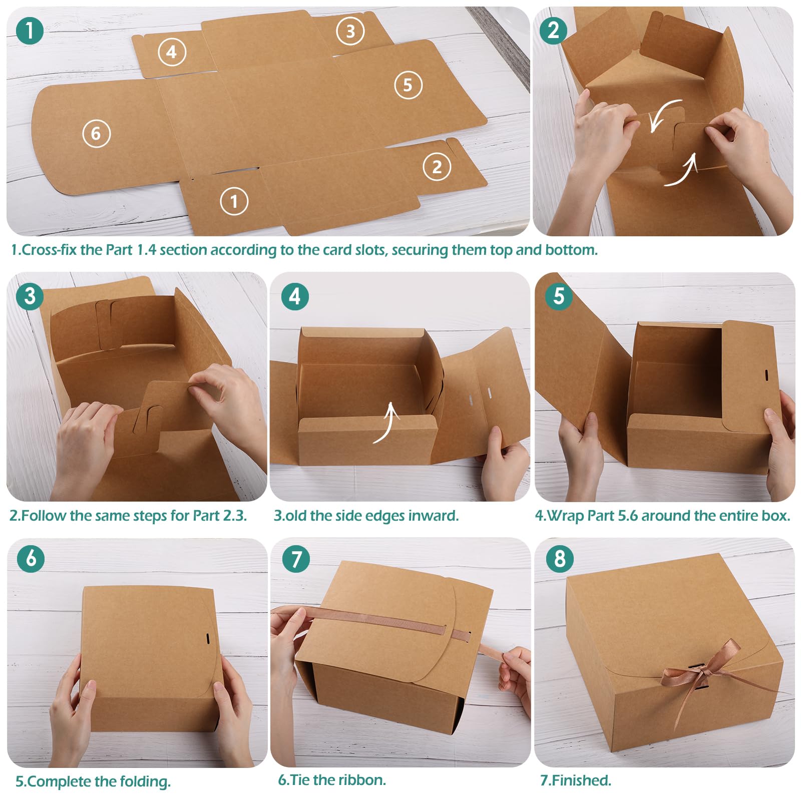 Amazon | GeeRic 10枚 ギフトボックス 20 x 20 x 10cm ラッピング 箱