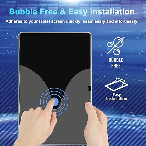 Miniatura 7 de CWQZGUF Paquete de 2 protectores de pantalla de vidrio templado de 12.4 pulgadas, dureza 9H, alta claridad, antiroturas, sin burbujas, para Samsung