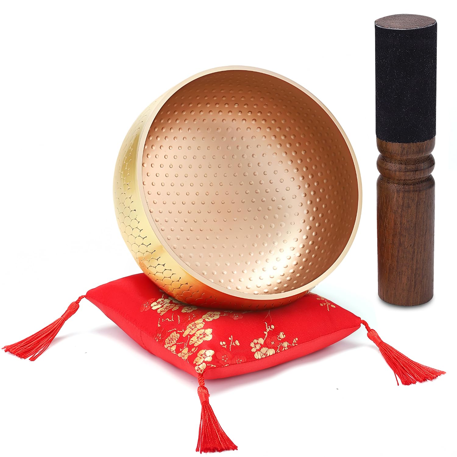 Set di campane tibetane per meditazione, realizzate a mano in Nepal, suono di lunga durata per un profondo rilassamento calmante, meditazione e guarigione della campana sonora, include martello e