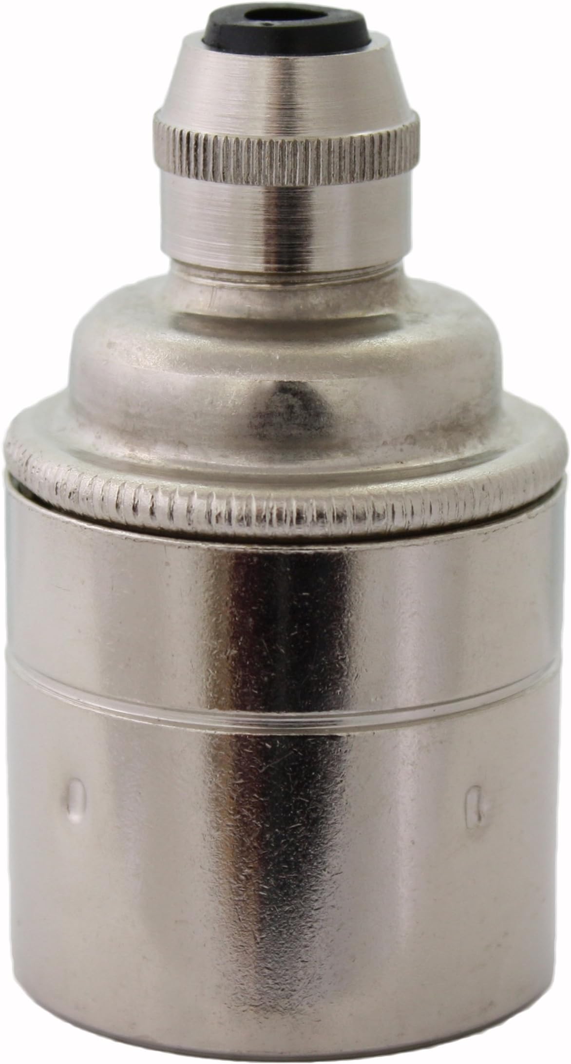 Nickel LAMP Holder | E27 ES Edison Screw | Antique Light Socket Bulb Holder for Pendant Ceiling Light Base Industrial Lighting Vintage Decor | Plain