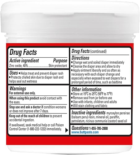 Miniatura 6 de Boudreauxs Butt Paste Crema para dermatitis de pañales de máxima resistencia ungüento para bebé tarro abatible de 14 onzas