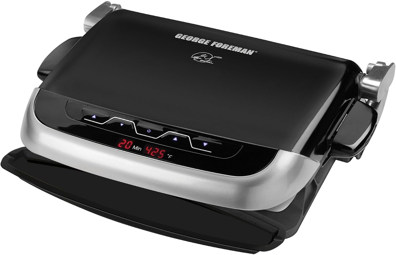 George Foreman GRP4EMB Multi-Plate Evolve Grill, (Grilling Plates, Deep-Dish Bake Pan, and Muffin Pan Included), Black