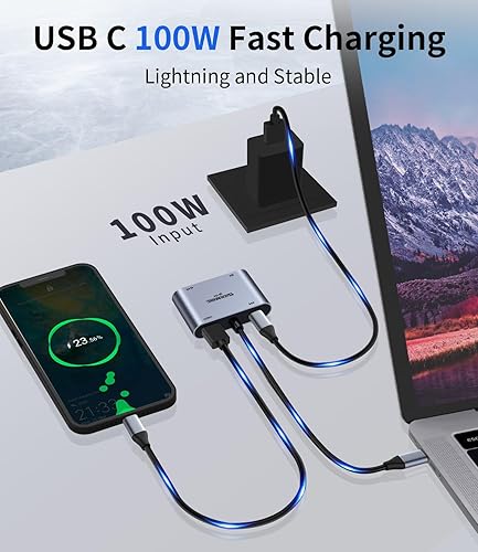 Miniatura 5 de Shuomeng USB C to HDMI VGA Adapter, 4 in 1 USB-C to HDMI Adapter Hub Compatible for Thunderbolt 3 MacBook ProAiripad Pro, Dell, XPS, Samsung Galaxy