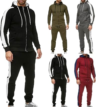 Amazon.com: onlyliua Sportswear - Sudaderas gruesas para hombre, con  cremallera atlética, 2 piezas, sudadera con capucha, pantalones deportivos  para otoño : Ropa, Zapatos y Joyería