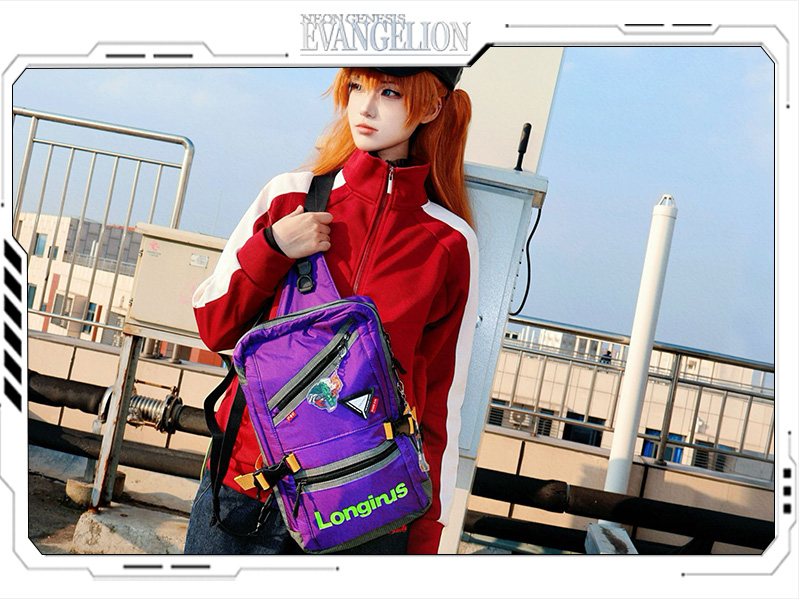 FIREFIRST X Neon Genesis Evangelion Crossbody Bag,Japanese Anime