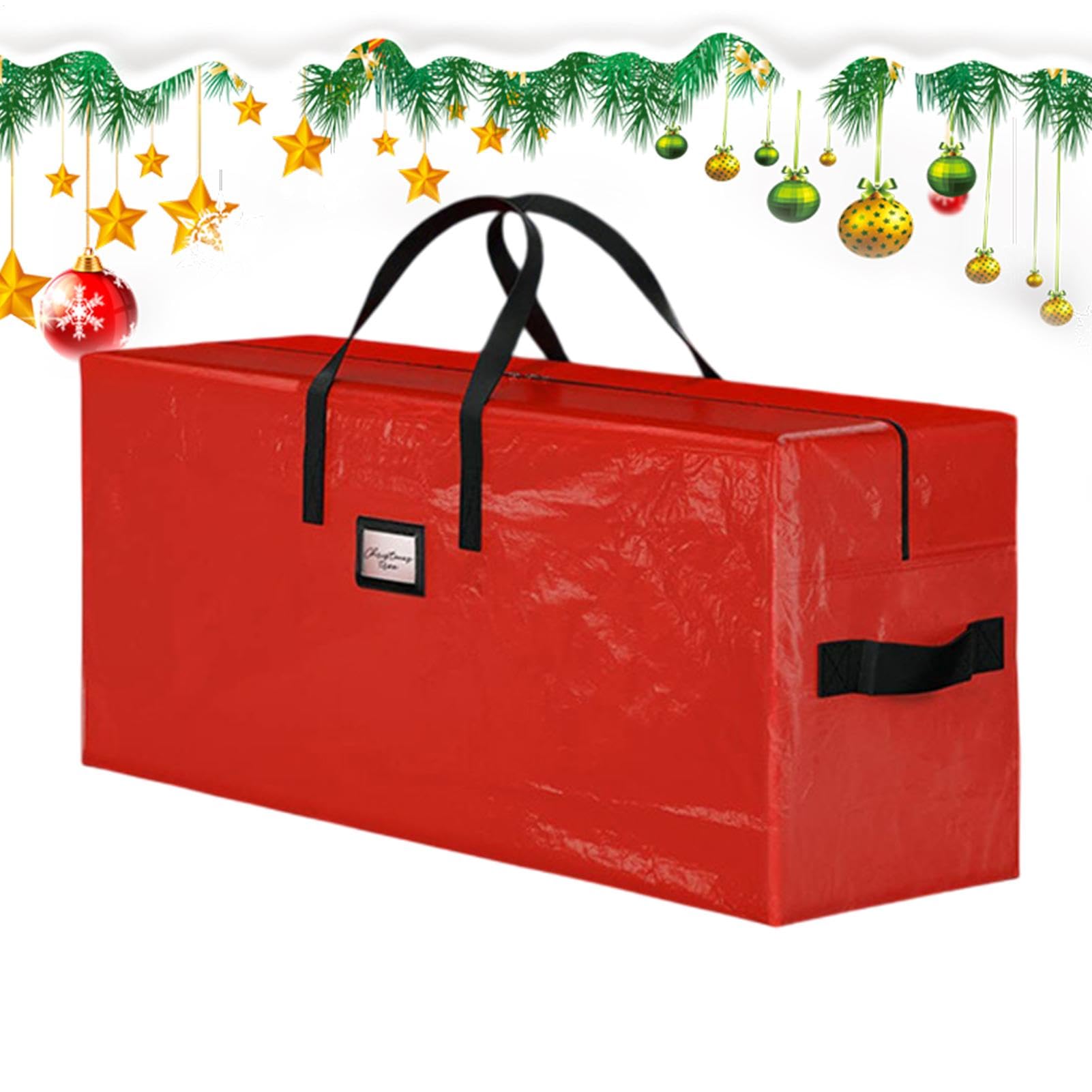 Artificial Christmas Tree Storage Bag, Waterproof Christmas Tree Storage Container with Zipper, Heavy-Duty Christmas Decoration Organizer with Reinforced Handles, Extra-Large Holiday Tree Storage