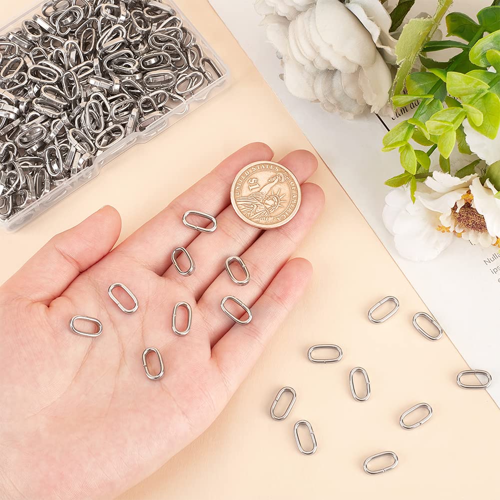 UNICRAFTALE 36Pcs 2 Stijlen Gouden Rvs Linking Ringen Ovale Ronde Metalen Linking Connectors Hollow Hanger Connectors Voor Sieraden Maken