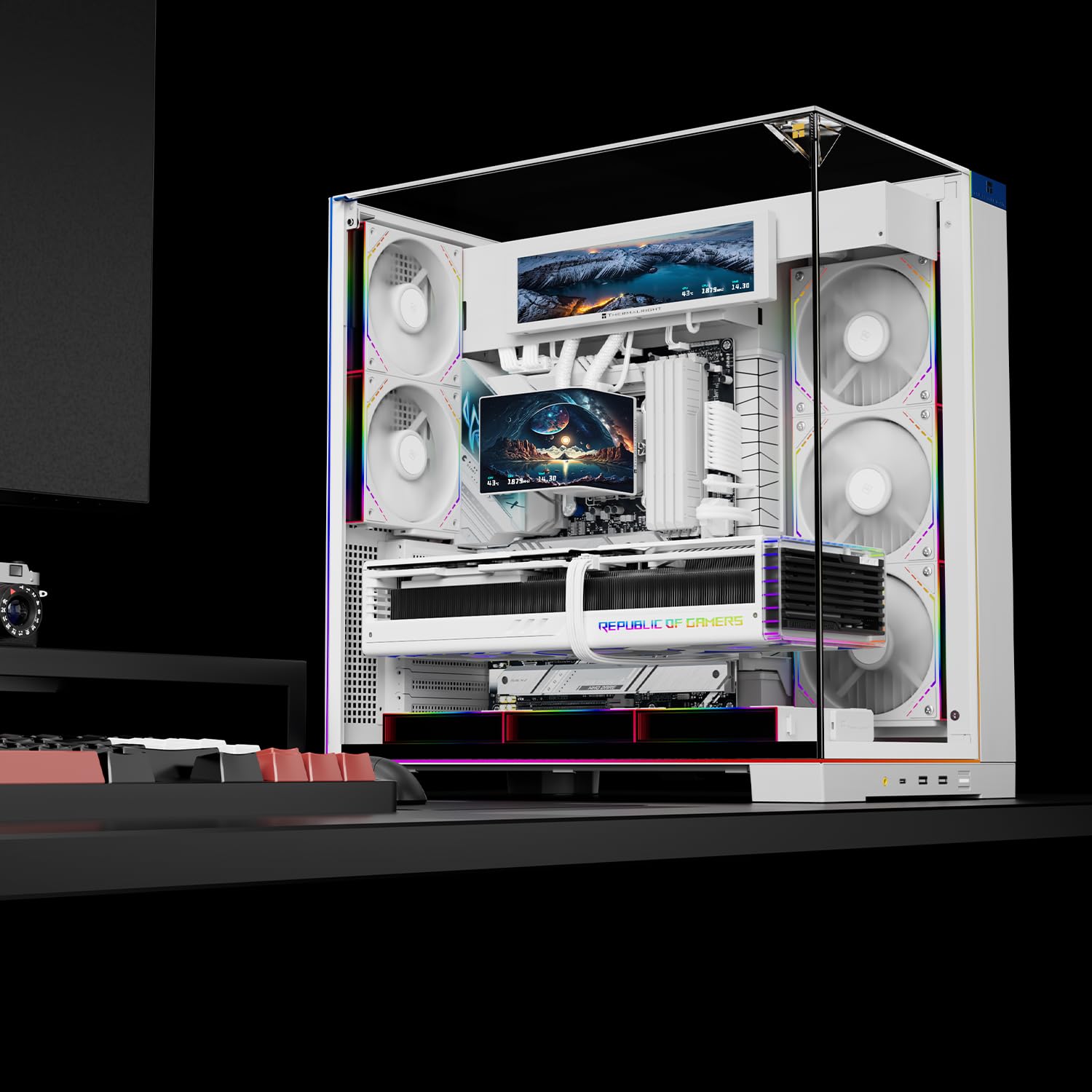 Thermalright TR Levita Vision 360 ARGB - Raffreddatore per CPU AIO, senza fili, con risoluzione 2400 x 1080, per AM4/AM5, Intel LGA1851/1700, schermo 3D da 6,67"