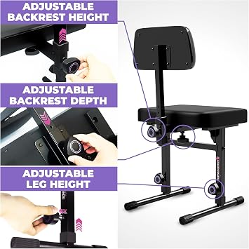 Liquid Stands Piano Keyboard Stand w/ Wheels & Adjustable Bench Heavy Duty Digital keyboard Piano Stand and Bench for 5488 Key, Electric Pianos Rack Portable, Sturdy Music Stool & Seat Set