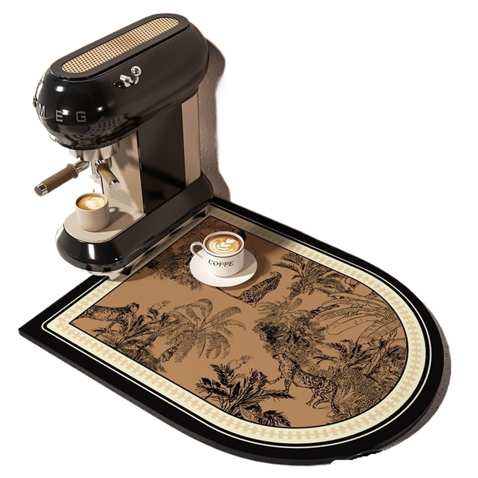 Alfombrilla Para Café Bar Tapete for máquina de café, tapetes de secado de platos de cocina impermeables, almohadilla de drenaje absorbente, grifo de vajilla de secado rápido, alfombra, vajilla, 2 uds