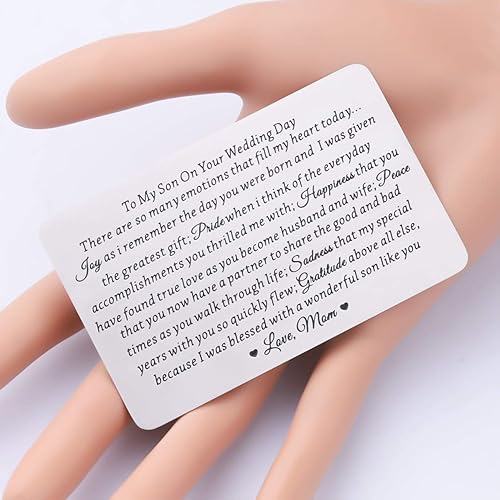 Miniatura 5 de Lywjyb Birdgot Regalo de boda para hijo de mamá e hijo, regalo para mi hijo, regalo de mamá a hijo, regalos conmovedores de madre a hijo, poema,