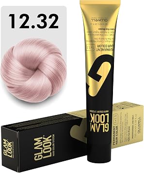 GLAMLOOK Kal c  Sa  Boyas  | 12.32 Platin Sar  Dore  rize | 100 ml | Koruyucu, nemlendirici, besleyici ya lar, d k amonyak seviyesi, profesyonel 79 renk
