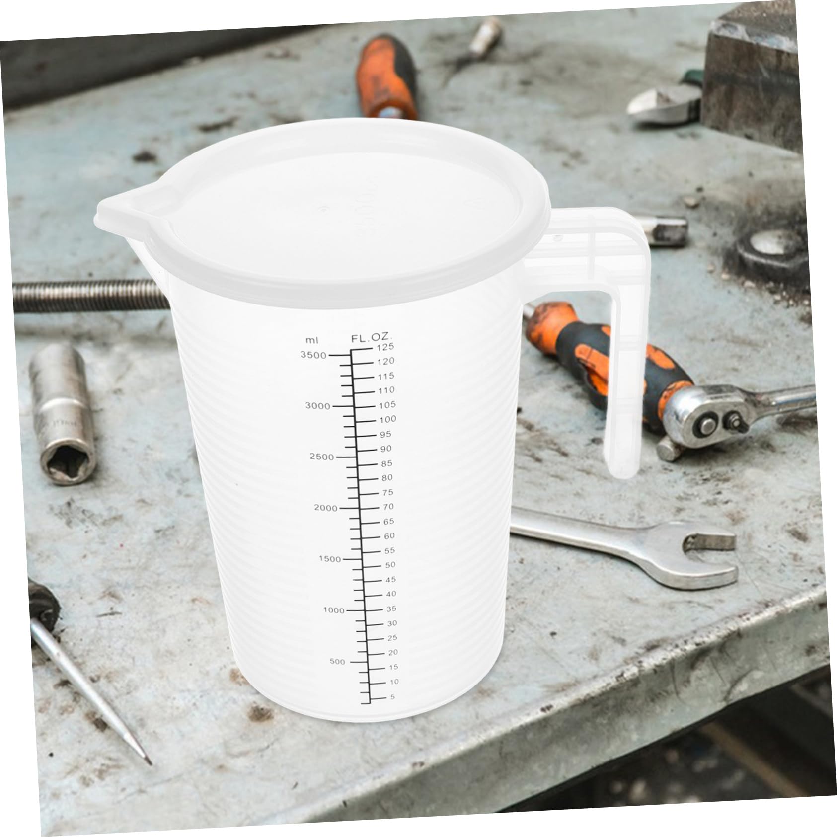 Misurino Plastica 3500ml per Olio Motore e Cucina Scala Precisa per Uso Professionale e Domestico
