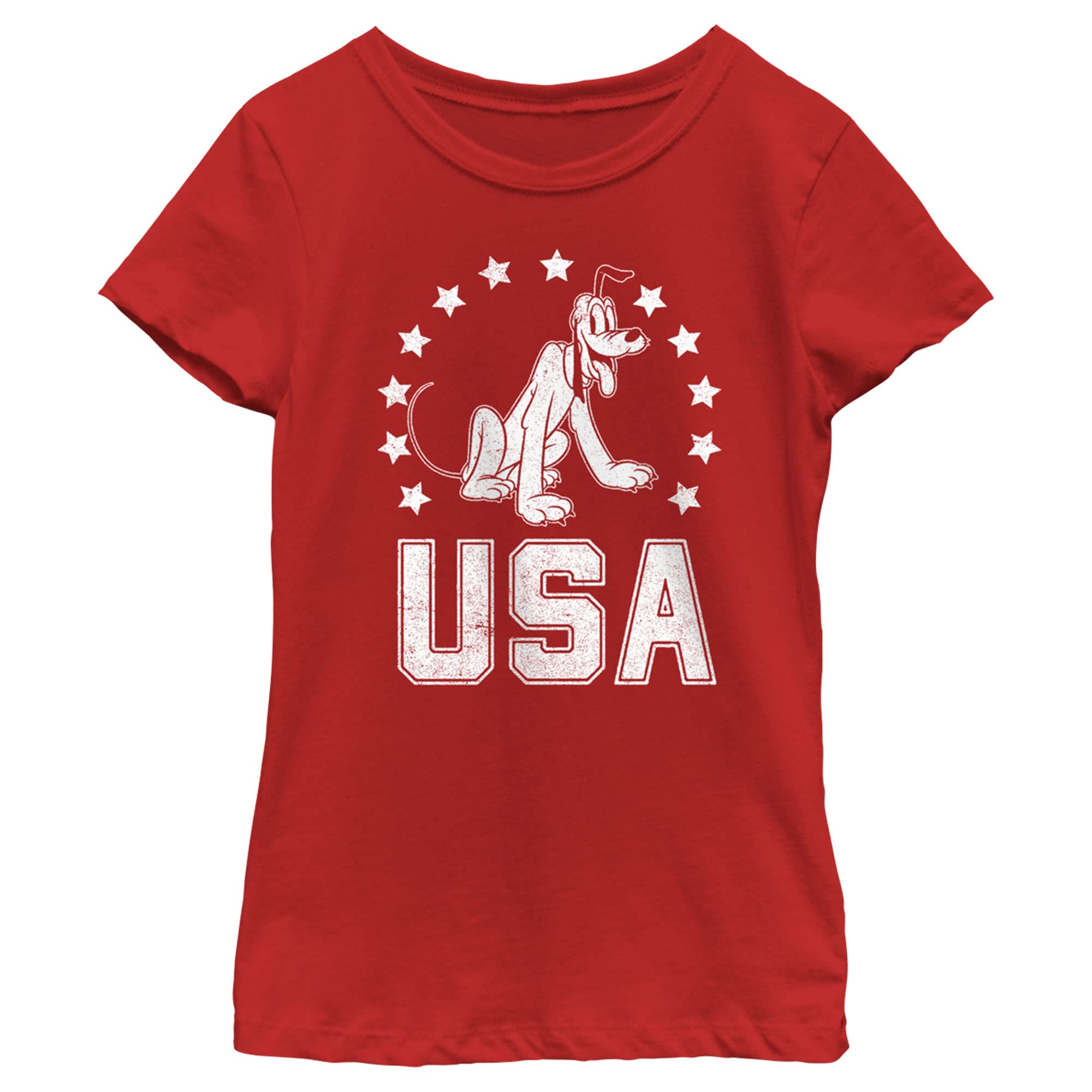 T-shirt Pluto Disney rouge idéal pour les journées d'école taille L