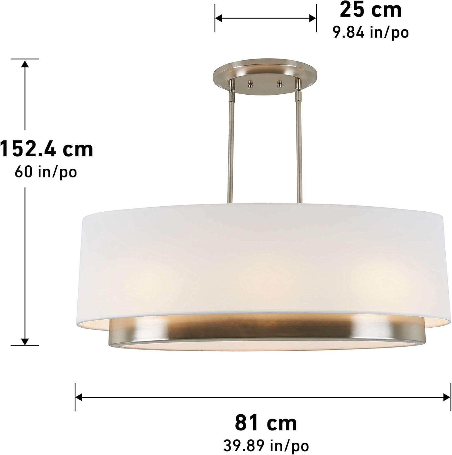 Exclusive Discount 🔥 Artika Andale Oval Chandelier, Brushed Nickel