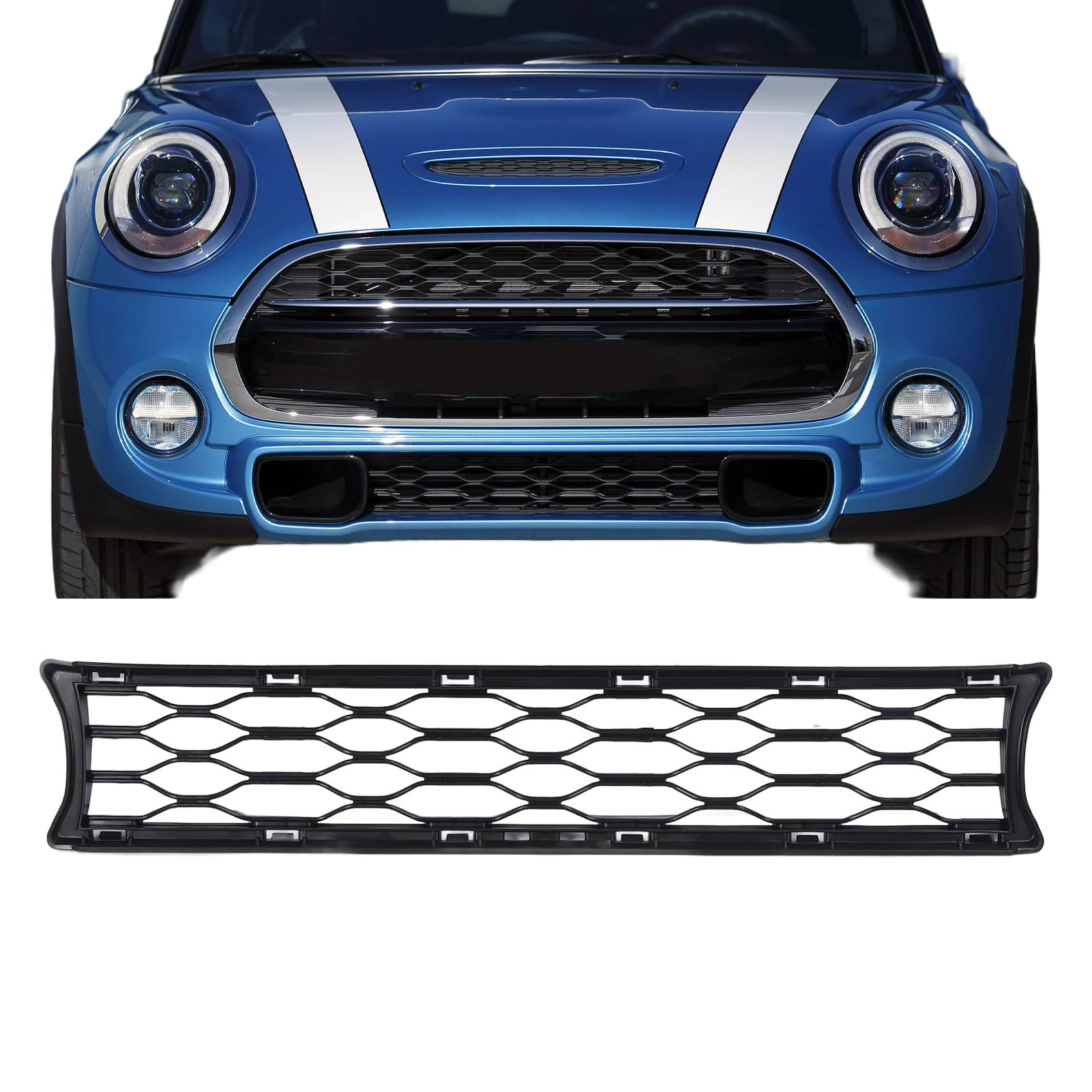Rejilla Inferior del Parachoques Delantero, reemplazo del Inserto de la Parrilla Inferior del Coche de la Cubierta Central para Mini S F55 F56 F57 2014-2021, 51117301564