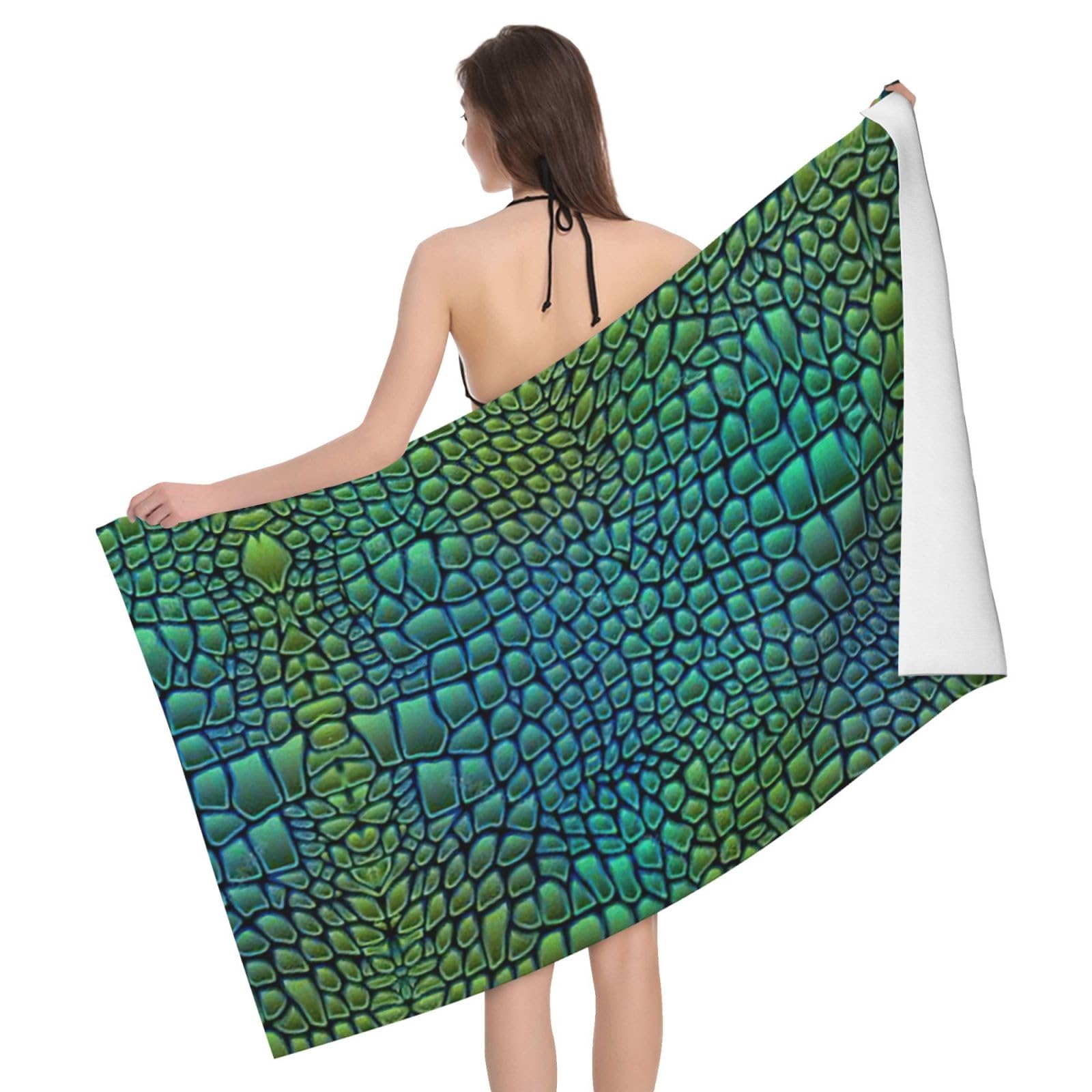 Serviette de bain sport et yoga à séchage rapide motif alligator
