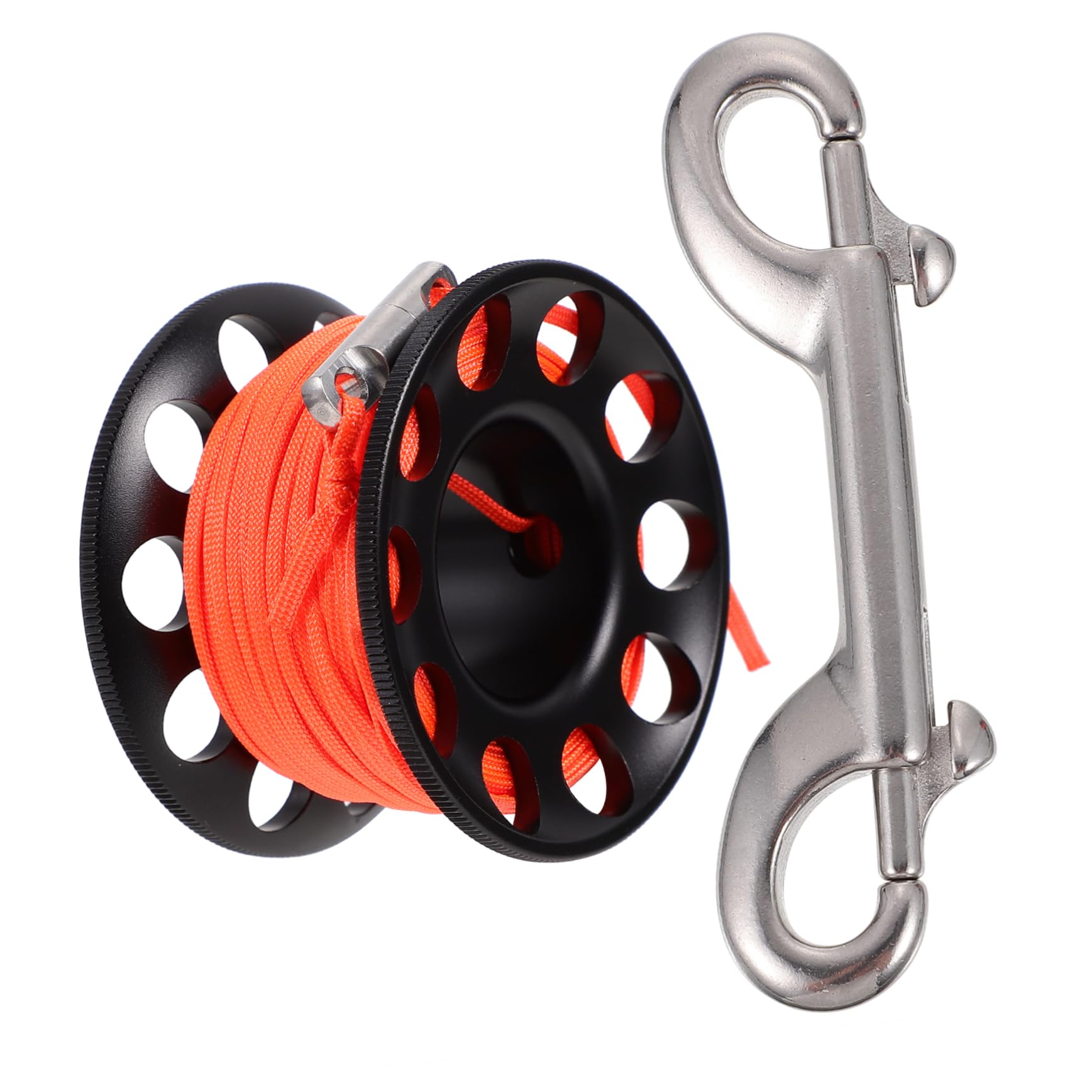 balacoo Scuba Diving Spool Diving Finger Spool Aluminum Alloy Wire Wheel Snap Clip for Technical