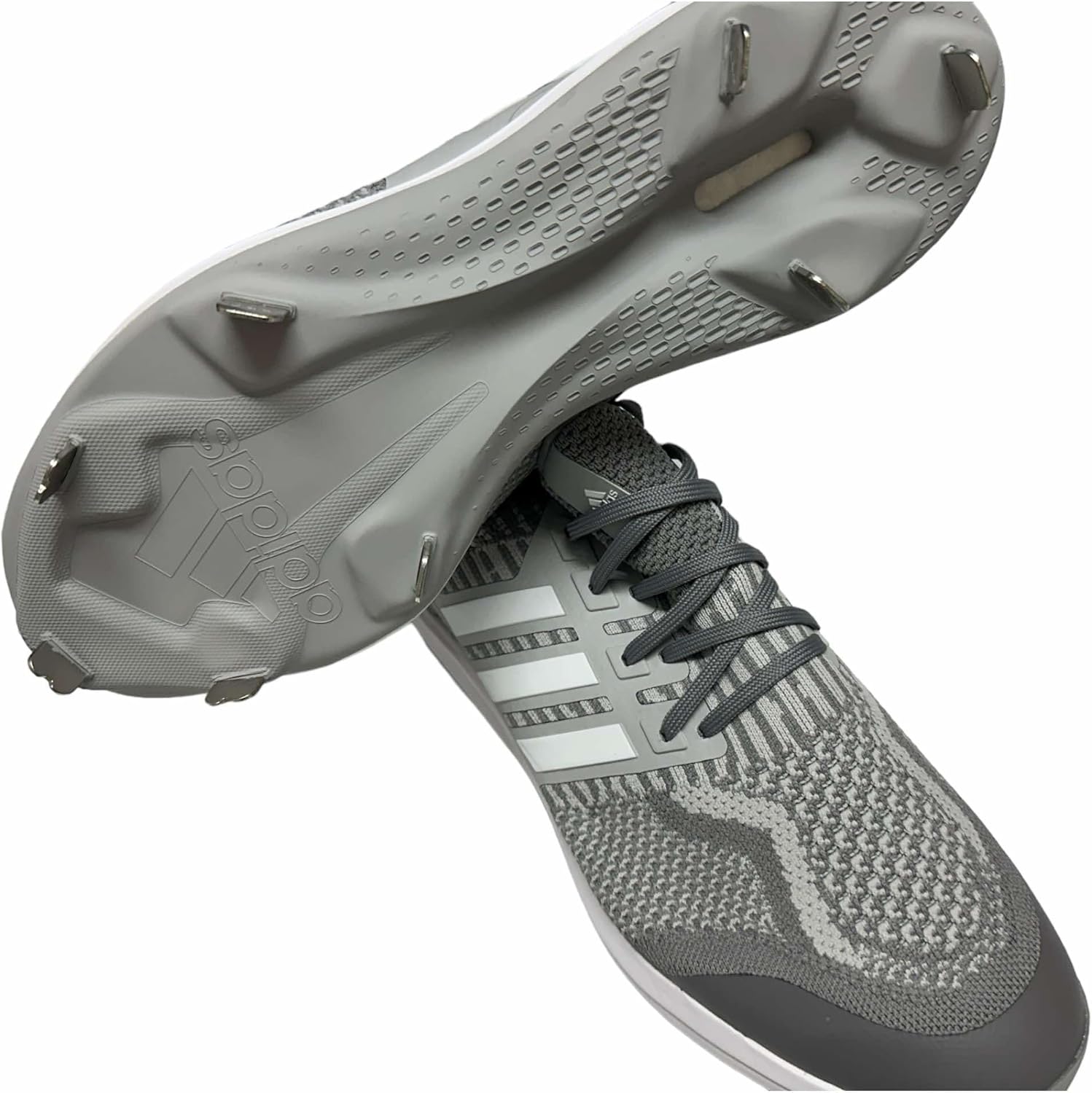 adidas Men's Ultraboost DNA5.0 Baseball Cleats Shoes Grey/White #ID9602 - Size Men's 15 - Image 3