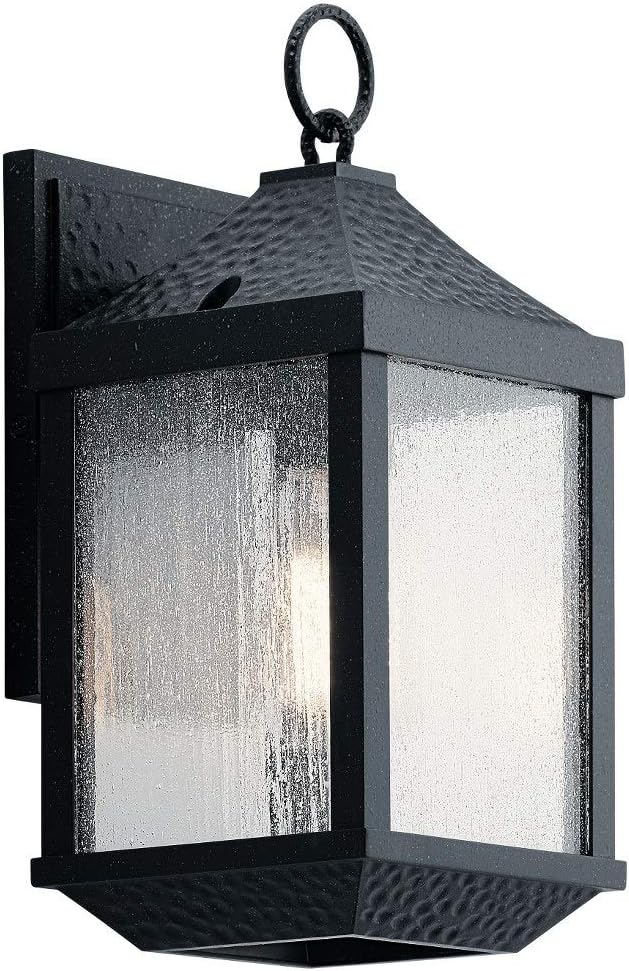 Kichler 49984DBK Transitional One Light Outdoor Wall Mount from Springfield Collection Finish, Distressed Black