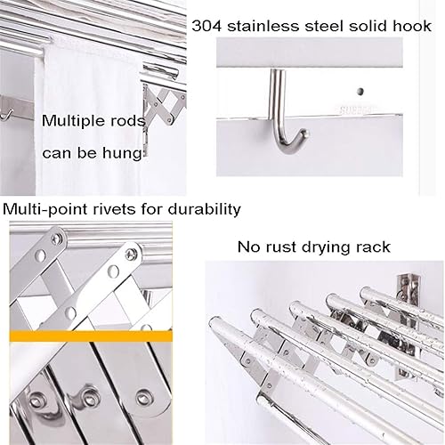 Miniatura 5 de Estante de secado de ropa plegable, soporte de lavandería para interiores, secadora de ropa para ropa de cama, ropa, calcetines, bufandas (tamaño