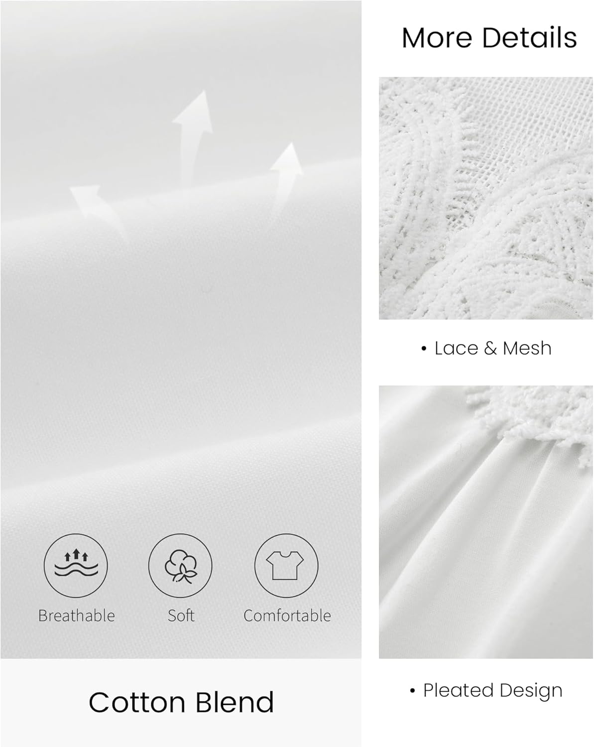 Funlingo Womens Lace Tank Top Sleeveless Flared Mesh Swing Blouse Dressy Casual Babydoll Shirts Elegant Summer Outfits - Image 5