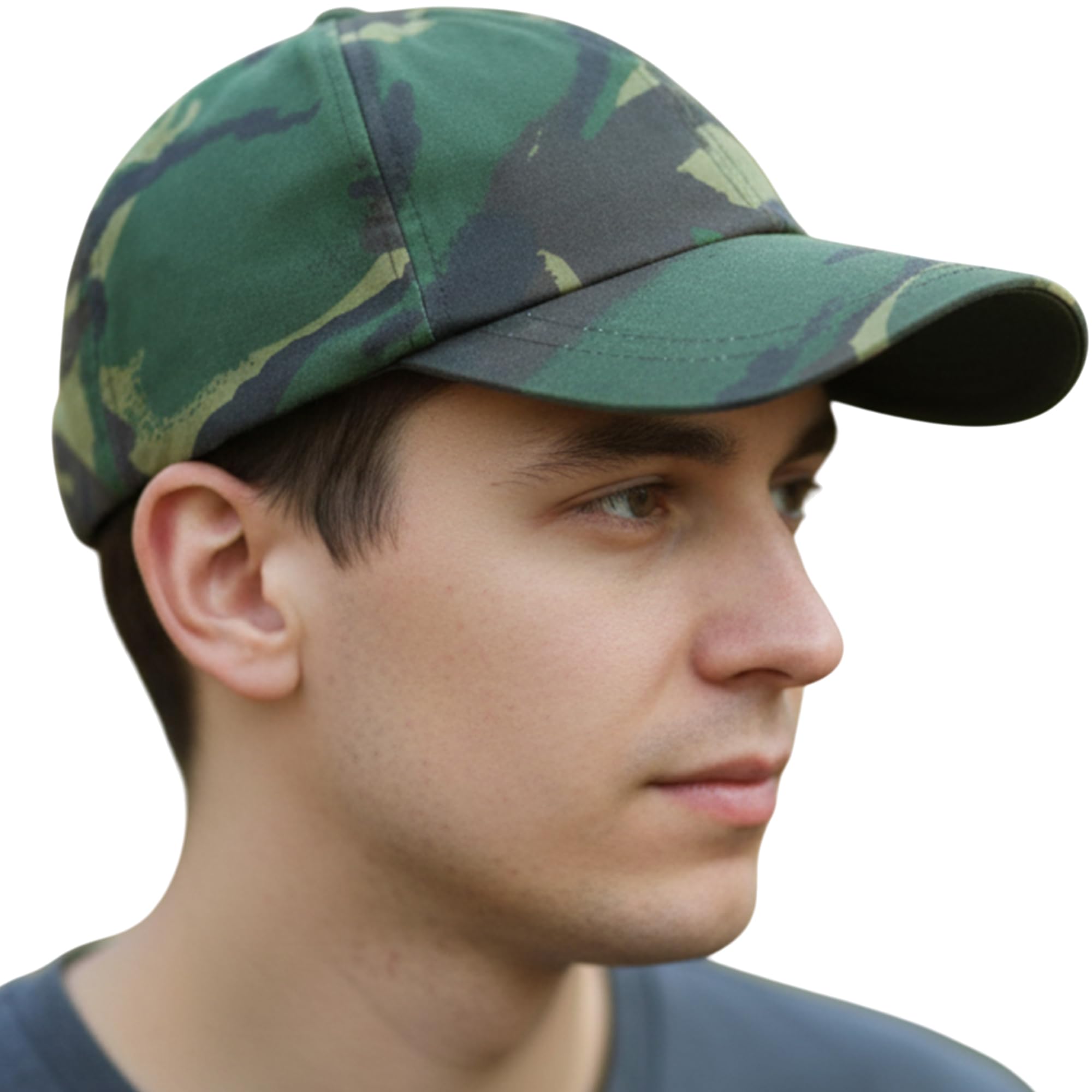 Coolandnew Light/Brown Wax Cotton Baseball Cap - Camouflage