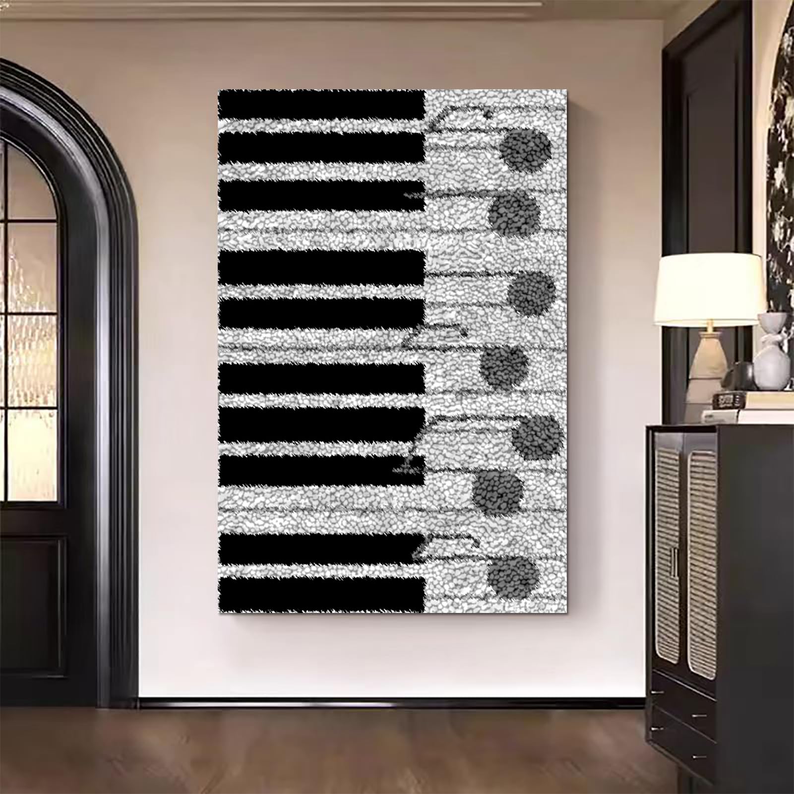 80 x 115 cm Zestawy haczyków do haftu krzyżykowego Zestaw do tworzenia dywanów ściegowych i zestawu płóciennego, zestaw do haftu z haczykiem dla dorosłych, początkujących