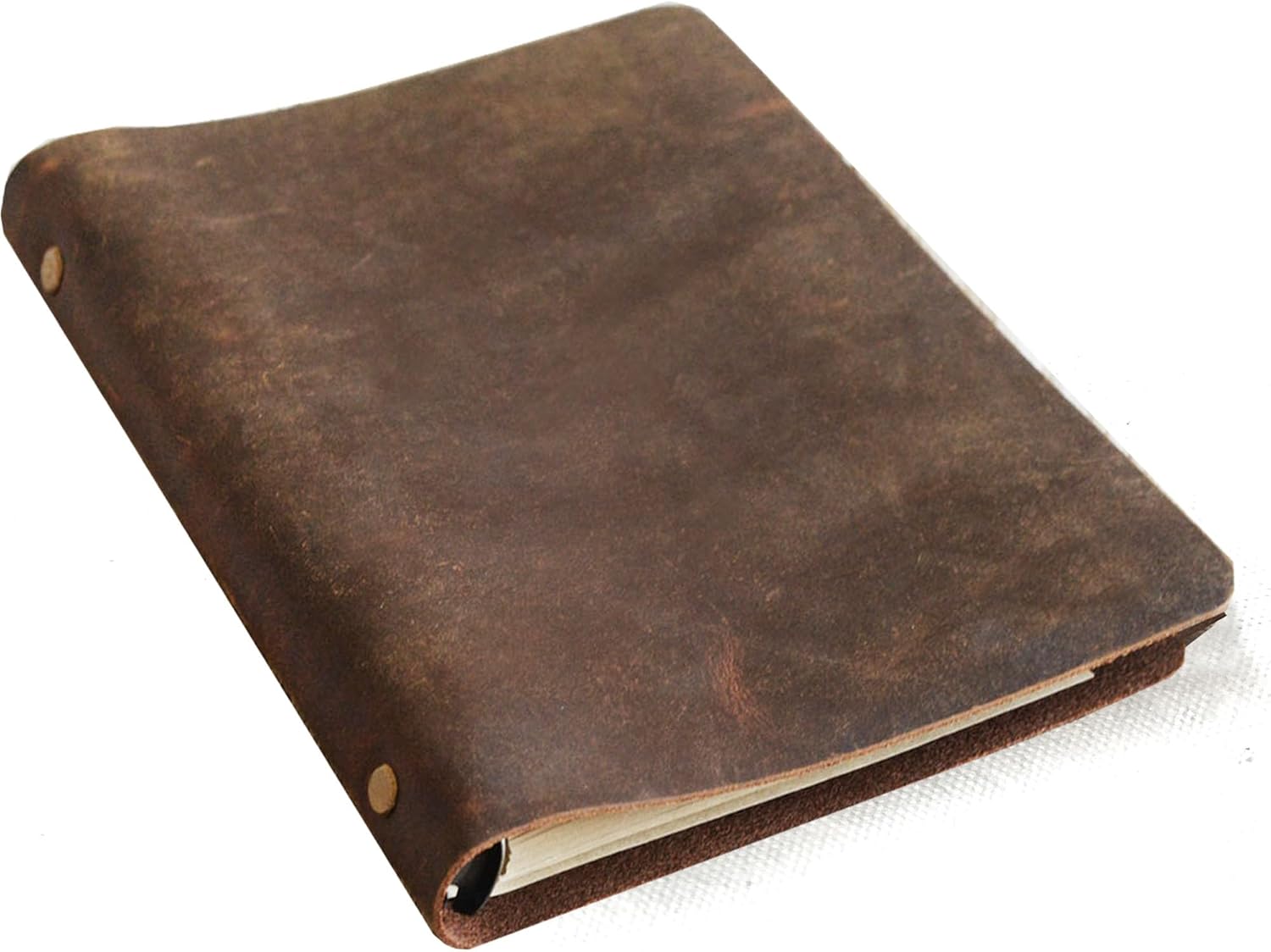 Simple A5 6-ring binder notebook, Leather Refillable Planner Binder, travelers Journal, sketchbook, Distressed Leather 702